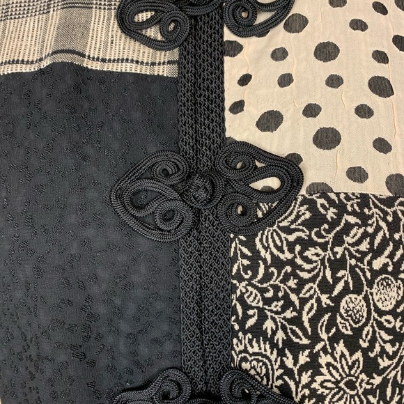 Max and Mable vintage mixed print jacket with knot style buttons Sz Large - Picture 7 of 9